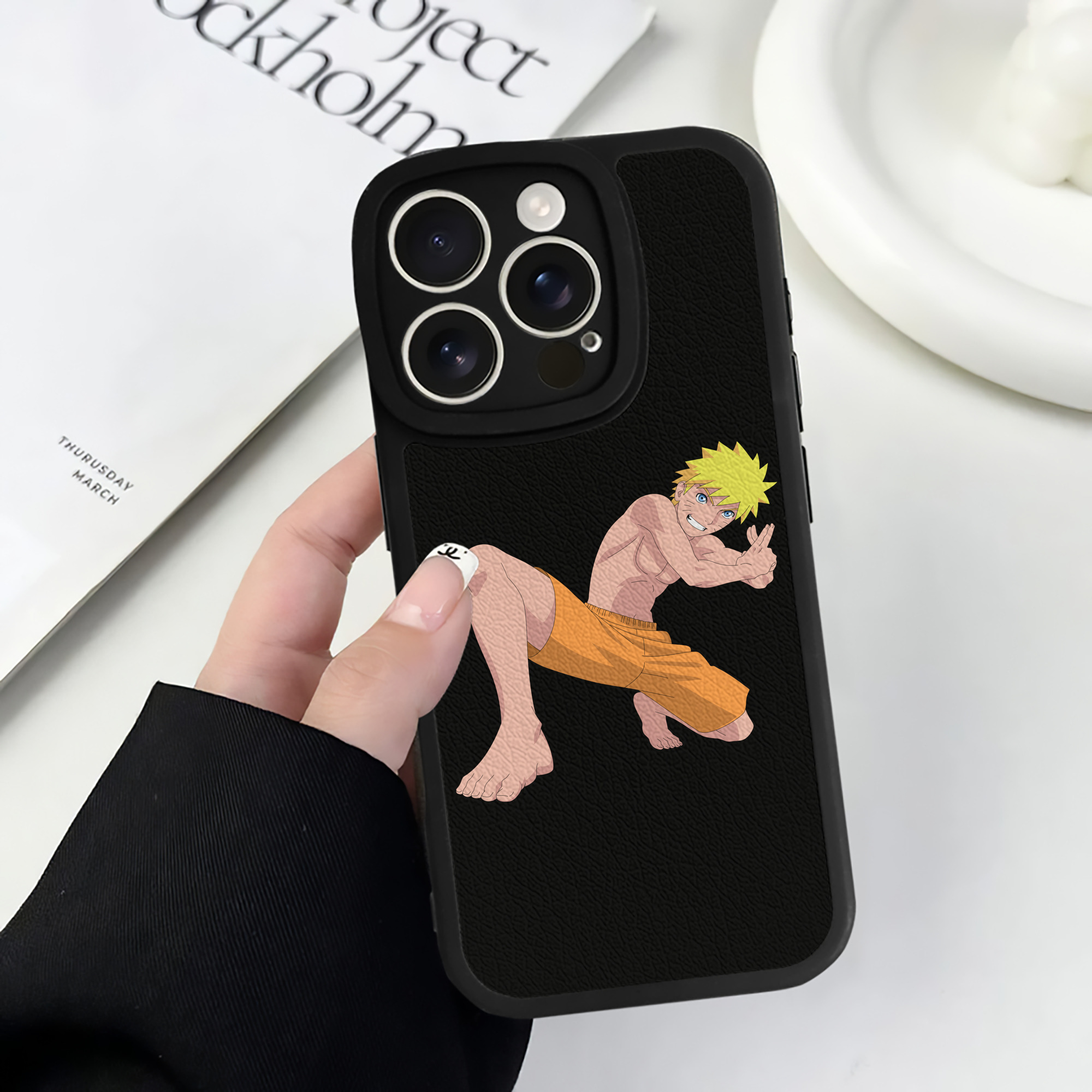 （画像用） NARUTO -ナルト- うずまき ナルト Uzumaki Naruto 【iPhone 16シリーズ対応】シリコンスマホケース（レザー調） 材質：シリコン
